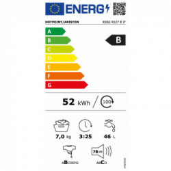 Hotpoint RSSGR527BI - Lavatrice Slim a Carica Frontale, 7 Kg, 1200 Giri, Classe B