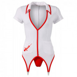 Cottelli Costumes Nurse - Costume da Infermiera, Intrigante, Aderente, Bianco, Taglia S
