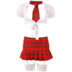 Cottelli Costumes Lolita - Costume da Scolaretta, Calze, Cravatta, Camicetta, Gonna, Taglia M