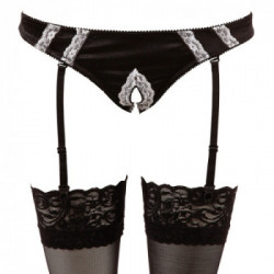 Cottelli Costumes Maid - Costume da Domestica, Cerchietto, Girocollo, Top, Reggicalze, Calze, Taglia L