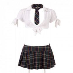 Cottelli Costumes Schoolgirl - Costume da Scolaretta, Cravatta, Top, Gonna, Slip, Taglia M