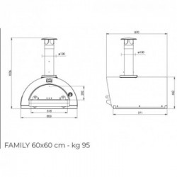 Clementi Forno Family Legna 60X60 Rosso