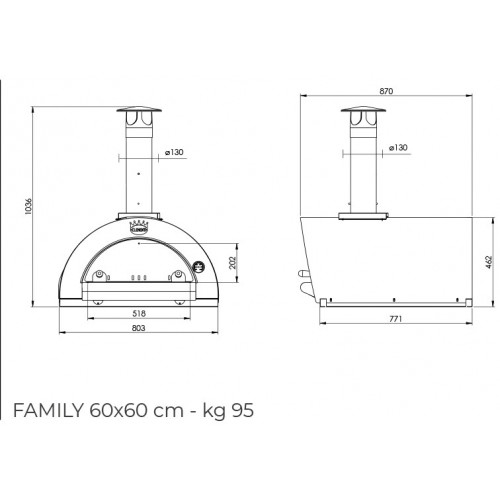 Clementi Forno Family Legna 60X60 Ramato