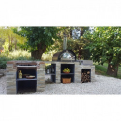 Clementi Forno Family Legna 100X80 Tetto Inox 304