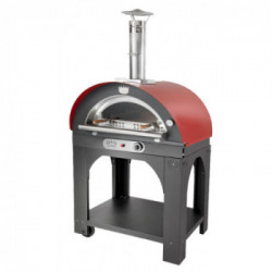 Clementi, Forno per Pizza, Pulcinella Gas 100X80 Rosso PULCGAS100ROSSO