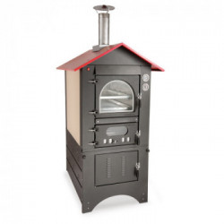 Clementi Forno a Legna Cottura Indiretta da Esterno Master Tetto Rosso 45X80