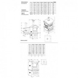 Clementi Forno a Legna Cottura Indiretta da Esterno Master Tetto Rosso 45X80
