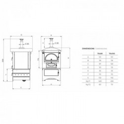 Clementi Forno a Legna Cottura Indiretta da Esterno Supermaster 70X80