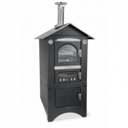 Clementi Forno a Legna Cottura Indiretta da Esterno Smart 45X100 Tetto Inox