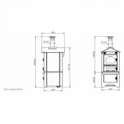 Clementi Forno a Legna Bijoux Smile 40X50 Tetto Rosso