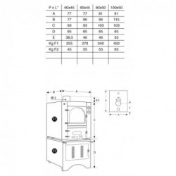 Clementi Forno a Legna Cottura Indiretta da Incasso Master Incasso 50X80 Ramato