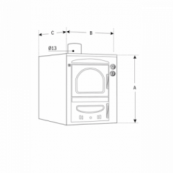 Clementi Forno a Legna Cottura Indiretta da Incasso Smart Incasso 45X100