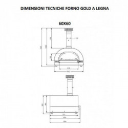 Clementi - Gold Forno a Gas, 60x60, Bianco