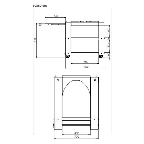 Clementi - Gold Forno a Gas, 80x60, Ramato