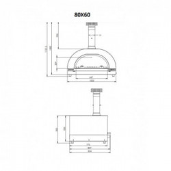 Clementi - Gold Forno a Gas, 80x60, Giallo