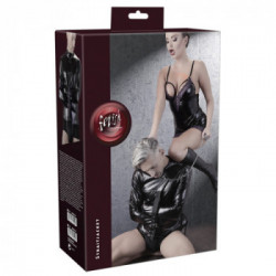 Fetish Collection Imit Leather Straitjacket - Camicia di Forza ,Cinturino, Regolabile, Nera, Taglia L-XL