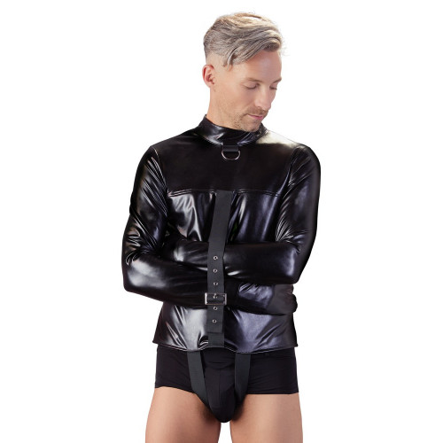 Fetish Collection Imit Leather Straitjacket -...