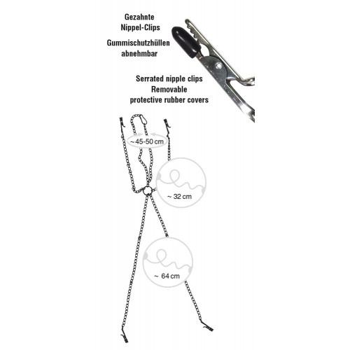 Fetish Collection Harness with Clamps - Briglie...