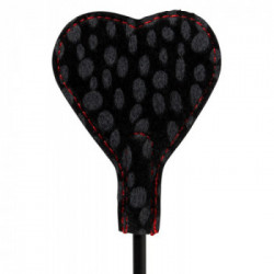 Bad Kitty Heart Mini Crop - Frustino, Nero, Similpelle, 25 cm