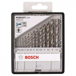Bosch Set Robust Line di punte per metallo, 13 pz. HSS-G, 135°