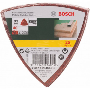 Bosch 25 fogli abrasivi a...