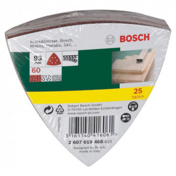 Bosch - 25 Fogli Abrasivi a...