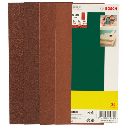 Bosch - 25 Fogli Abrasivi Orbitale...