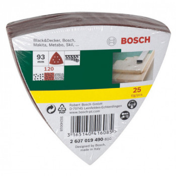 Bosch - 25 Fogli Abrasivi a...
