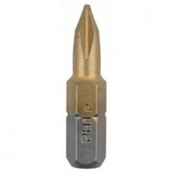 Bosch 2609255917 - 2 bit attacco esagonale esterno DIN 3126-C6,3, 1/4" titanium Ph2 25mm, 2pz nella confezione