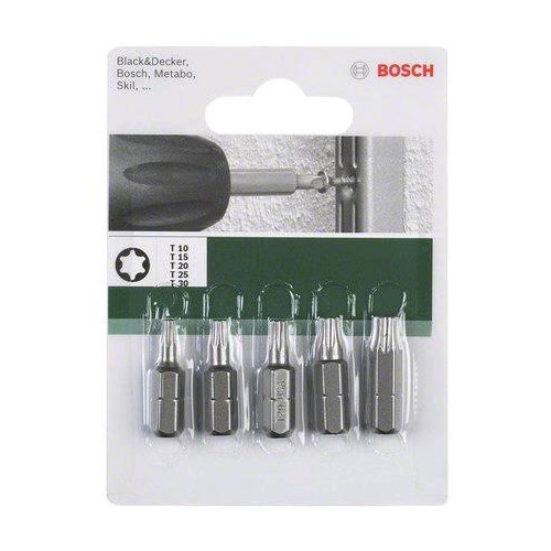 Bosch Set da 5 bit 25mm, standard (5) T10 (× 1)...