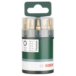 Bosch Set da 10 bit 25mm, titanium (10) UH 54 10 TiN (× 1) T15 TiN (× 1) T20 TiN (× 1) T25 TiN (× 2)