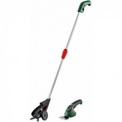 Bosch ISIO 3 - Set per Forbici e Siepi 3,6V,1,5 Ah, Larghezza Lama 8 cm con Manico Telescopico