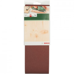 Bosch 3 Nastri abrasivi per levigatrice a nastro RedWood 100x610 mm, G80, con fissaggio a staffa, non forati, 3pz nella