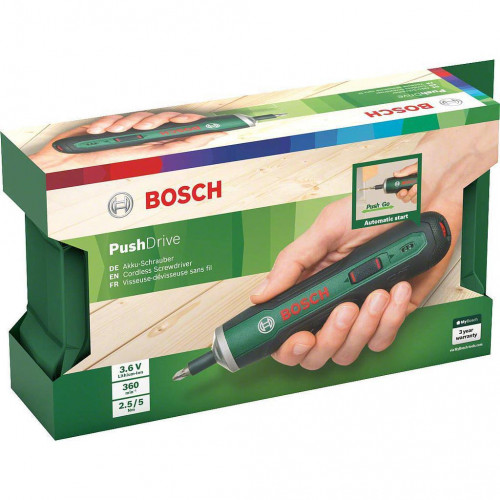 Bosch Pushdrive - Cacciavite a batteria, 3.6 V,...
