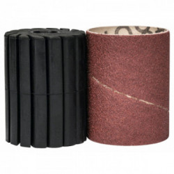 Bosch Attacco e Bussola abrasivo - Accessori di sistema PRR 250 ES, grana 80 + manicotto di fissaggi