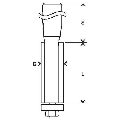 Bosch fresa per rifilare e smussare HM 15x22x8mm