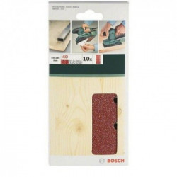 Bosch 10 Fogli abrasivi per levigatrice orbitale, RedWood Top, 93x185mm, G120, applicazione a strapp