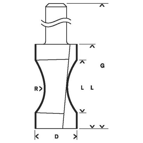 Bosch fresa a raggio concavo 21x32x8mm