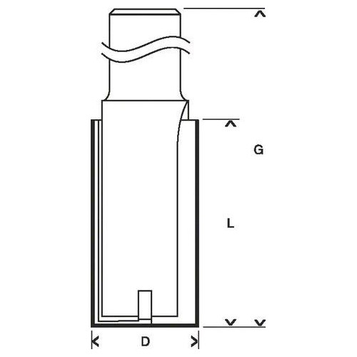Bosch Fresa Extralunga per Scanalature 12x12x40