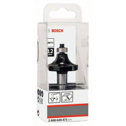 Bosch Fresa per arrotondare 12 mm, R1 12 mm, L 19 mm, G 70 mm