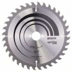 Bosch Lama per sega circolare Optiline Wood 230 x 30 x 2,8 mm, 36