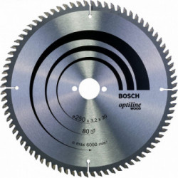 Bosch Professional 2608640660 - Lama per Sega Circolare OP WO T 250x30-80