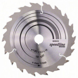 Bosch Lama per sega circolare Speedline Wood 130 x 16 x 2,2 mm, 18