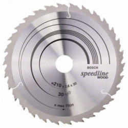 Bosch Lama per sega circolare Speedline Wood 210 x 30 x 2,6 mm, 30