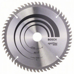 Bosch Lama per sega circolare Optiline Wood 235 x 30/25 x 2,8 mm, 60