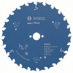 Bosch Lama per sega circolare Expert for Wood 190 x 20 x 2,6 mm, 24