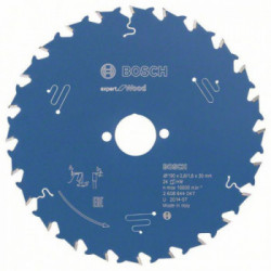 Bosch Lama per sega circolare Expert for Wood 190 x 30 x 2,6 mm, 24