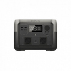 EcoFlow River 2 Max - Generatore Alimentatore mobile, Batteria , capacità 512Wh, uscita 600W, 5 porte, ricarica 1 ore