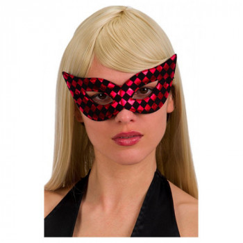 Maschera rossa in tessuto a...