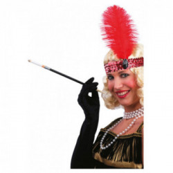 Fascia charleston rossa in paillettes in busta c/cav.